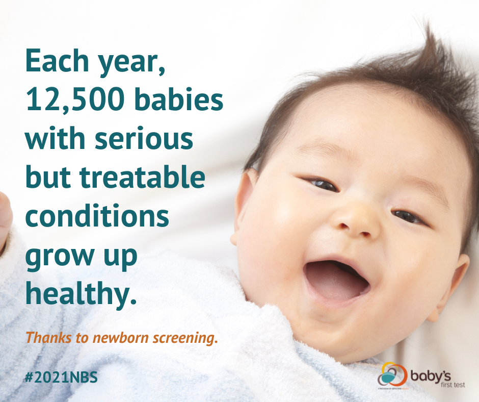 2021 Newborn Screening Awareness Month Baby S First Test Newborn Screening Baby Health